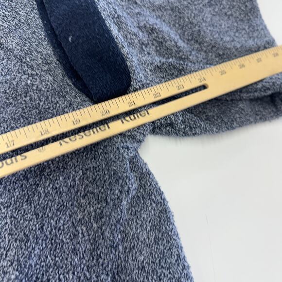 Woolly Threads Sweater Mens Medium Blue Marled 1/4 Zip Knit Pullover Cotton - Picture 7 of 8